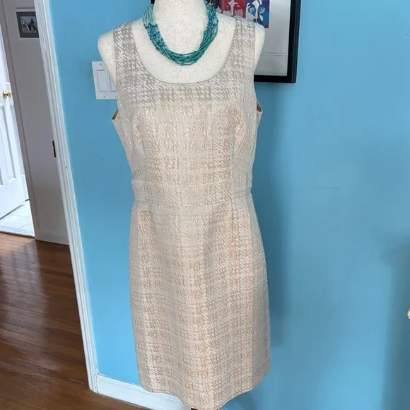 Banana Republic Textured Cream Midi Dress - Picture 3 of 4